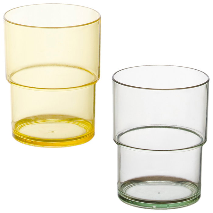 Home Deco Factory Jarra C/4 Vasos Colores BAIN DE SOLEIL
