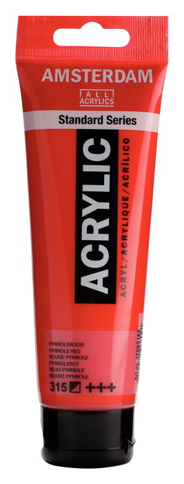 Amsterdam Standard Series Couleur Acrylique Tube 120 ml Rouge Pyrrole 315 Amsterdam Standard Series Couleur Acrylique Tube 120 ml Rouge Pyrrole 315