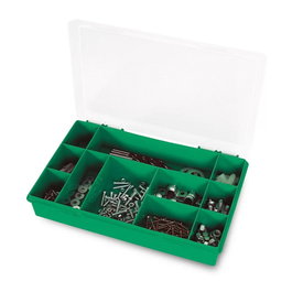 TAYG 061103 - Coffret de rangement plastique à séparateurs fixes, dimensions 290 x 195 x 54 mm