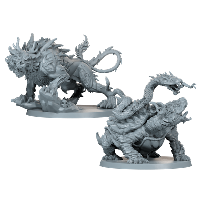 Asmodee GUF045ML Zombicide: Divine Beasts Extension Jeu de Plateau Multilingue