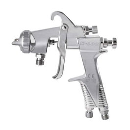 DUVER Pistolet de peinture pneumatique chromé avec buse réglable