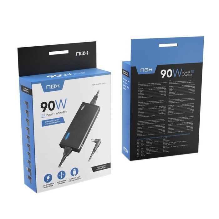 Chargeur d'ordinateur portable Nox NXPWR90NB Noir
