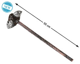 atosa Martillo Prehistorico de 55 cm avec tête argentée et manche texturé