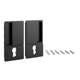CERRAD/PICAP. MAGNETICOS Manille WAVE pour porte coulissante avec serrure, Noir mat