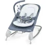 Ingenuity Happy Belly Rock-to-Bounce Massage Seat - Transat à bascule pour bébé avec massage du ventre, Chambray, pliage ultra-compact et sac de rangement