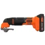 Black + Decker BDCOS18D1K-QW Outil multifonction 18V Lithium avec 20 accessoires, batterie et chargeur