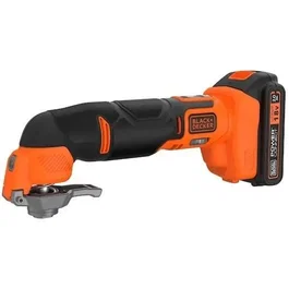 Black + Decker BDCOS18D1K-QW Outil multifonction 18V Lithium avec 20 accessoires, batterie et chargeur