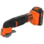 Black + Decker BDCOS18D1K-QW Outil multifonction 18V Lithium avec 20 accessoires, batterie et chargeur
