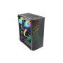 Mars Gaming MCVOLT Boîtier PC Semitorre ATX Noir Maillage Total Ventilation Cristal Armé USB-C