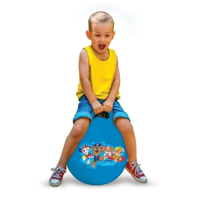 Lexibook - Balle sauteuse gonflable Pat' Patrouille, 45 cm, pour enfant 3 ans et plus, pompe incluse, motricité, résistante (jusqu'à 50 kg)