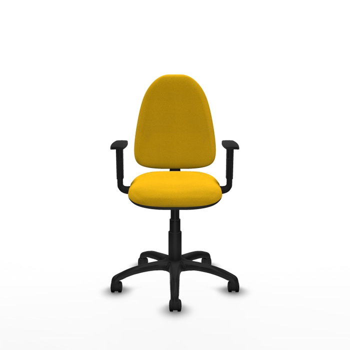 PIQUERAS Y CRESPO Chaise de bureau Aýna, tissu jaune, accoudoirs 1D PIQUERAS Y CRESPO Chaise de bureau Aýna, tissu jaune, accoudoirs 1D