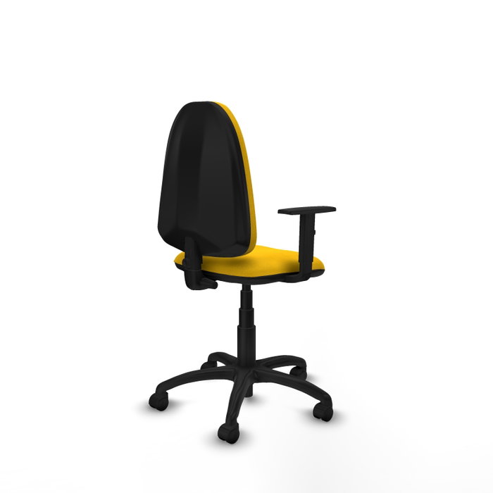 PIQUERAS Y CRESPO Chaise de bureau Aýna, tissu jaune, accoudoirs 1D PIQUERAS Y CRESPO Chaise de bureau Aýna, tissu jaune, accoudoirs 1D