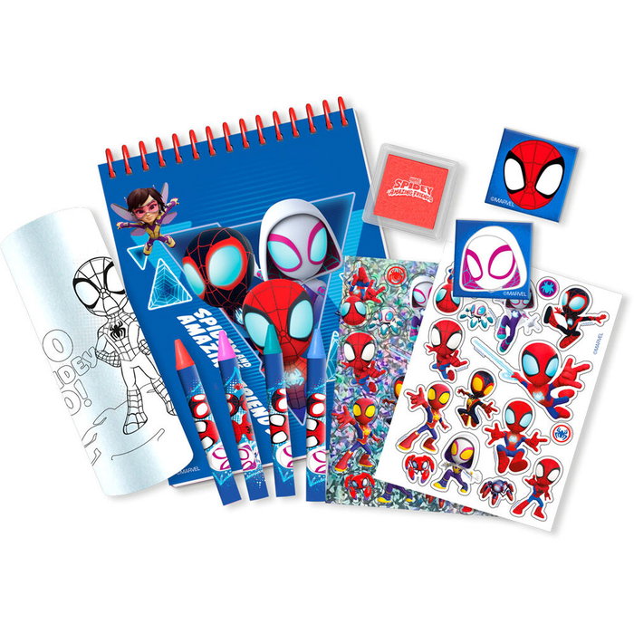 KIDS LICENSING Set de papeterie 3D Spiderman Marvel, dimension: 21x17x8cm