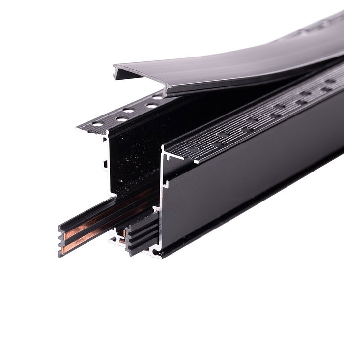 Rail Magnétique Encastré 20mm Noir 1M