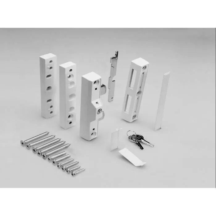 Verrou de sécurité ABUS FTS3002 S KA AL0125 pour fenêtres en aluminium, bois et plastique, à clé, acier cémenté, 2 clés incluses