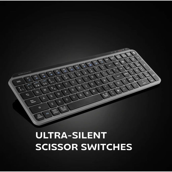 Clavier sans fil Mars Gaming MKSILENKEYSES Noir Espagnol Qwerty