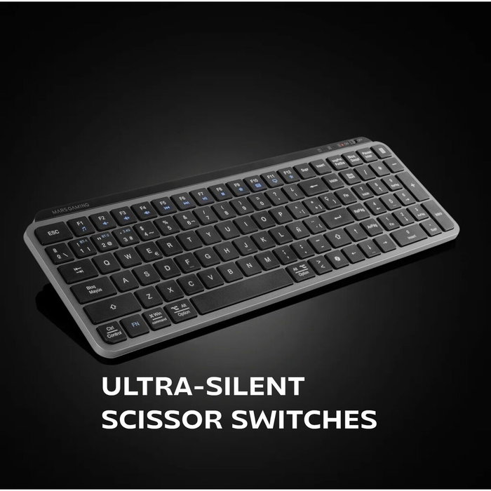 Clavier sans fil Mars Gaming MKSILENKEYSES Noir Espagnol Qwerty