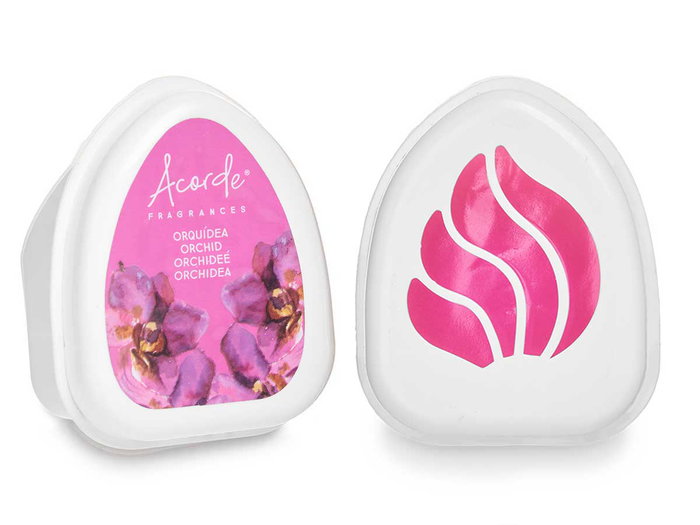 Acorde Coffret 4 Désodorisants Gélifiés Orchidée, 50g Boîte, Dimensions 24x7x4 cm (Set de 12)