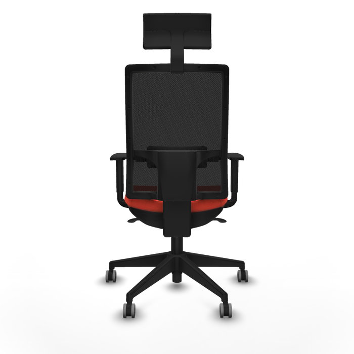 Piqueras y Crespo Chaise de Bureau Horna Orange Foncé avec Appui-tête