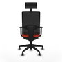 Piqueras y Crespo Chaise de Bureau Horna Orange Foncé avec Appui-tête