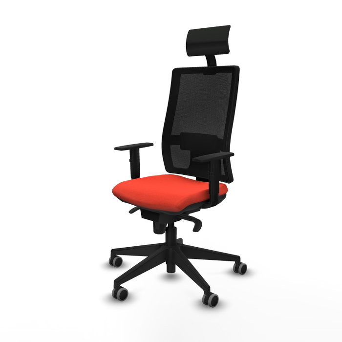 Piqueras y Crespo Chaise de Bureau Horna Orange Foncé avec Appui-tête