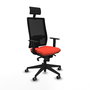 Chaise de Bureau avec Appui-tête Piqueras y Crespo 1D066G1 Orange Foncé