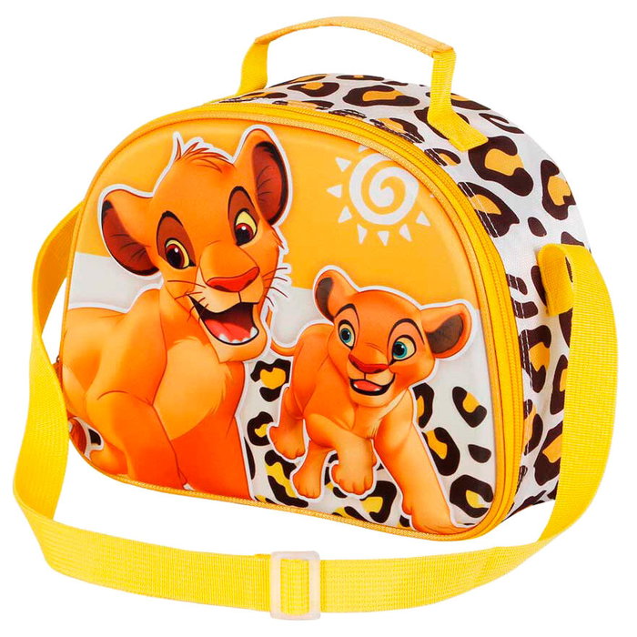 KARACTERMANIA Sac à goûter porté épaule 3D Le Roi Lion Disney Africa - 20x25.5x10 cm avec sangle réglable 120 cm et fermeture éclair