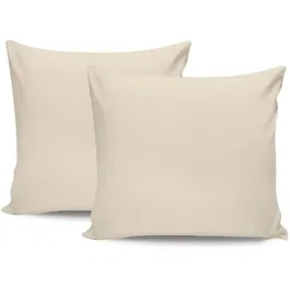 Ensemble de Literie King en Satin de Coton 100% - Housse de Couette 220 x 240 cm + 2 Taies d'Oreiller 60 x 60 cm - Crème