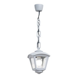 Fumagalli Farol de plafond avec chaîne Sicar/Roby Blanc Résine Transparente IP55 E27 195x195x700 mm
