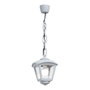 Fumagalli Farol de plafond avec chaîne Sicar/Roby Blanc Résine Transparente IP55 E27 195x195x700 mm