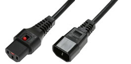 MicroConnect Cordon d'alimentation C13 IEC Lock - C14 noir 1,5m