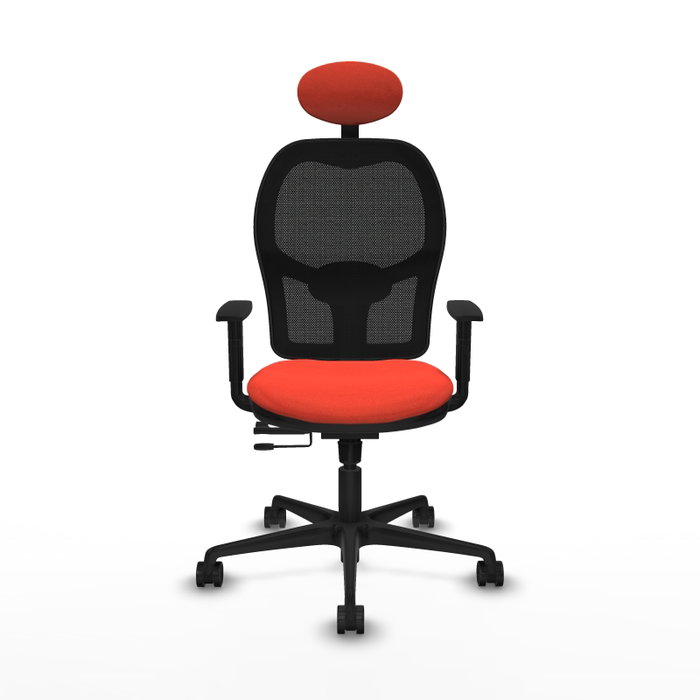 Piqueras Y Crespo Chaise de bureau Jorquera, Sincro/Traslack, Orange foncé et Noir Piqueras Y Crespo Chaise de bureau Jorquera, Sincro/Traslack, Orange foncé et Noir