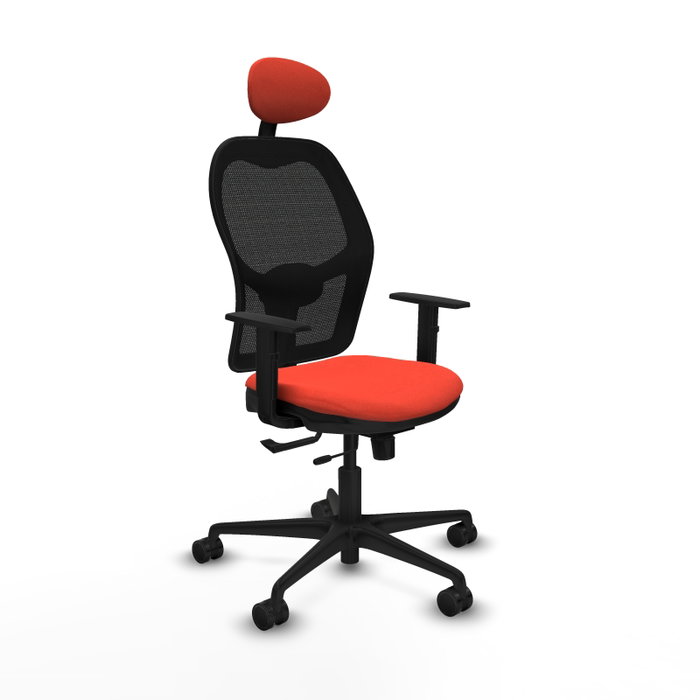 Piqueras Y Crespo Chaise de bureau Jorquera, Sincro/Traslack, Orange foncé et Noir Piqueras Y Crespo Chaise de bureau Jorquera, Sincro/Traslack, Orange foncé et Noir