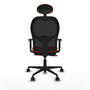 Piqueras Y Crespo Chaise de bureau Jorquera, Sincro/Traslack, Orange foncé et Noir