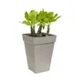 Elho Loft Urban - Pot de fleurs carré blanc, 29,3 x 29,3 x H41,3 cm - 100% recyclé avec réserve d'eau - ELHO