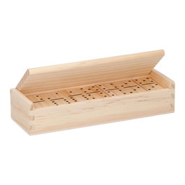 Eddy Toys Jeu de domino en bois avec boîte, 28 pièces