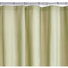 Today Rideau de douche Utility - 180x200 cm - Vert - Matière PEVA éco-plastique - 12 crochets clipsables inclus - Pour douche et baignoire