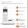 Gigaset Téléphone Fixe Sans Fil AS690 A Duo Blanc, Répondeur 20 min, ID Appelant, Mains Libres, Écran Rétroéclairé
