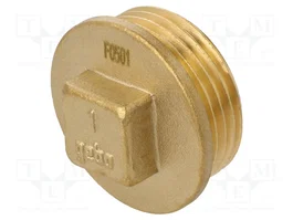 GEBO Connecteur bouchon avec bride en laiton CW617N, G 1'' extérieur, série BR