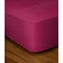 Lovely Home Drap-housse 180x200+25 cm Fuchsia 100% coton - Référence LH71614