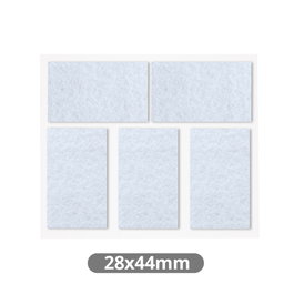 GSC Evolution Set de 5 feutres adhésifs carrés 28x44mm - Blanc