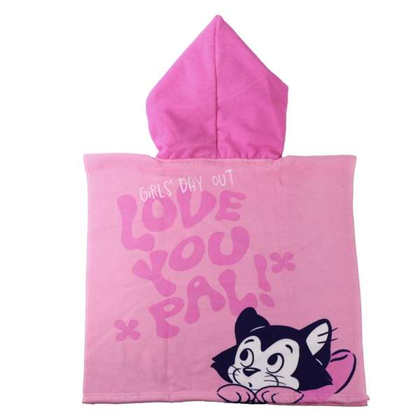 Cerdá Poncho de bain microfibre motif Minnie Mickey Mouse, 55 x 77 cm, pour fille 3 ans et plus, rose