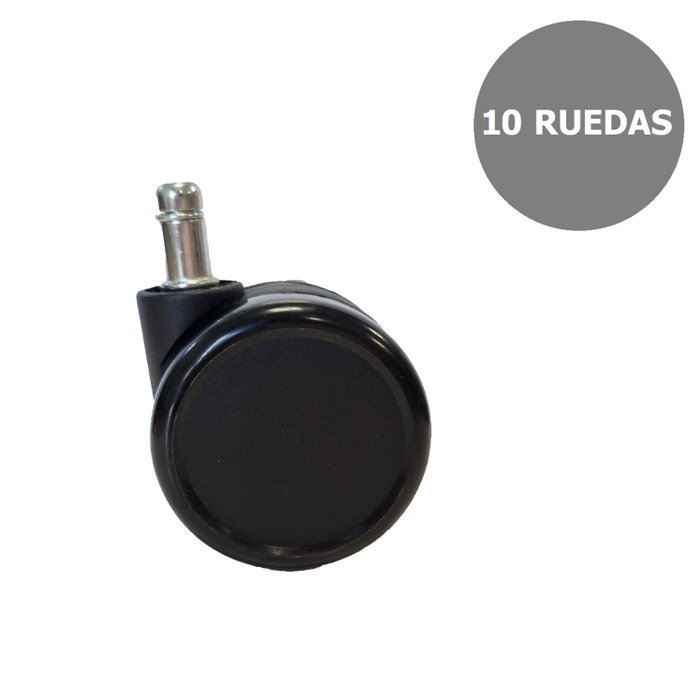 Piqueras y Crespo Kit de 10 roues en nylon 65 mm, goujon 11 mm Piqueras y Crespo Kit de 10 roues en nylon 65 mm, goujon 11 mm
