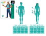 MagiCostume - Disfraz Genio Azul Brillant pour Homme Adulte - Costume 7 Pièces (Turbante, Chaleco, Pantalón) - Taille M-L - Thématique Fantasie