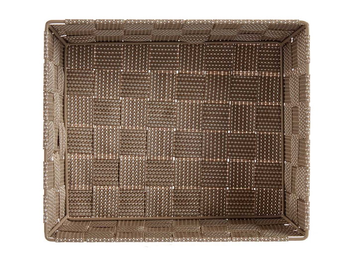KIPIT Cesta rectangulaire en tissu tressé beige sans anses KIPIT Cesta rectangulaire en tissu tressé beige sans anses