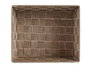 KIPIT Cesta rectangulaire en tissu tressé beige sans anses