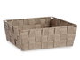KIPIT Cesta rectangulaire en tissu tressé beige sans anses