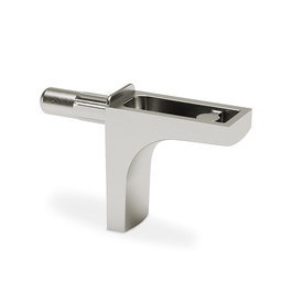 ITALIANA FERRAMENTA Support d'étagère K-Line en zamak nickelé pour verre et bois - Set de 100 pièces