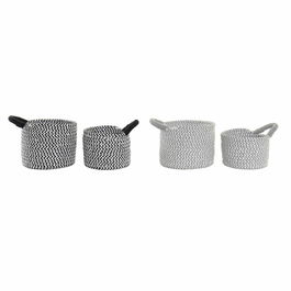 Set de basket DKD Home Decor Fibre naturelle 18 x 18 x 14 cm