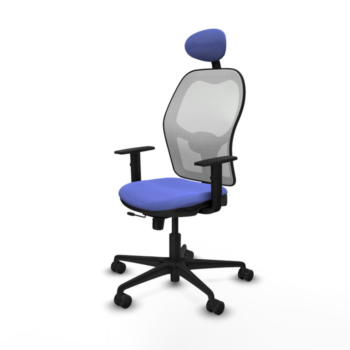 Piqueras y Crespo Chaise de Bureau Jorquera avec Appui-tête, Bleu Clair
